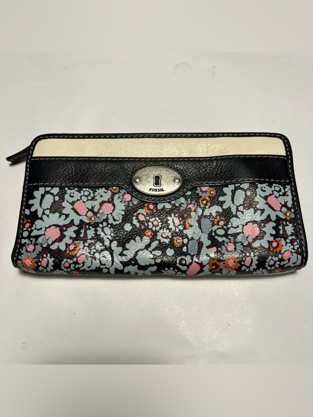 Large Fossil LOT Purse Wallet Floral Crossbody Shoulder Bag Boho Leather Canvas - Picture 9 of 16